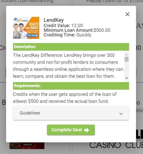 Level Rewards LendKey Deal