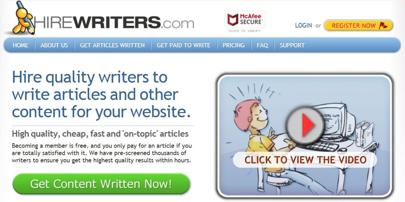 HireWriters-Freelance-Website