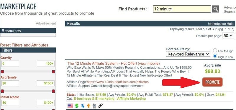 ClickBank 12 Minute Affiliate System