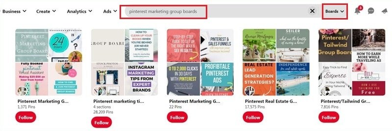 Pinterest Marketing Group Boards